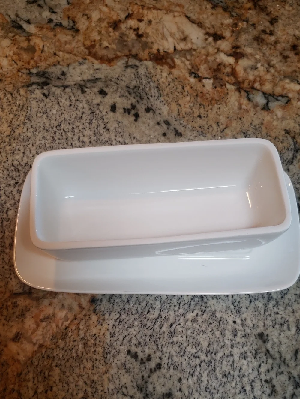 Crate And Barrel White Butter Dish